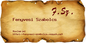 Fenyvesi Szabolcs névjegykártya